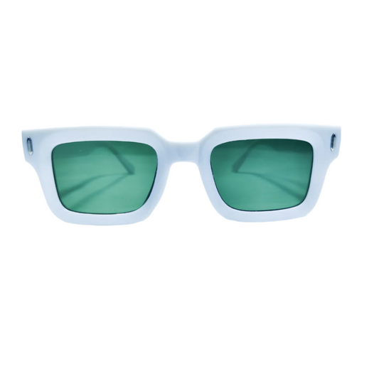 Rectangular Trendy Green Shade Sunglasses